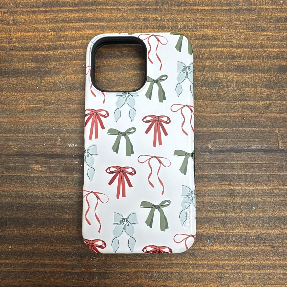 Casely Bow Pattern iPhone 15 Pro Max Case - Red and Green